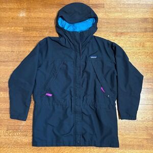 Vintage Patagonia Women's Parka Jacket Size 14 Made in Hong‎ Kong Blue Liner